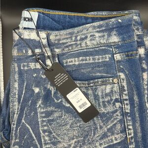 Fashion Nova Blue Holographic Jeans